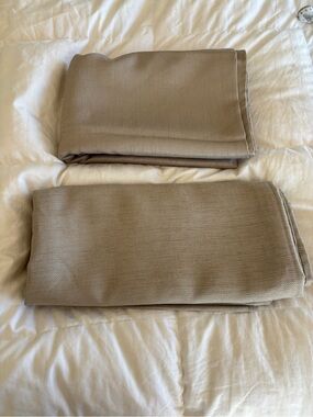 Set of 2 60”x104” beige table cloth rectangle. Target.